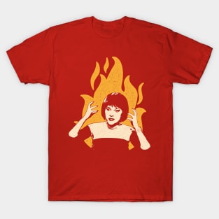 Flames on the side of my face! T-Shirt